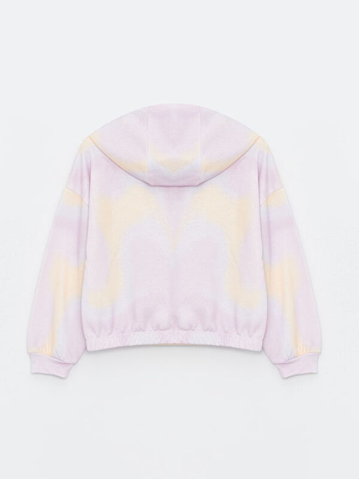Kap??onlu Bask?l? Uzun Kollu K?z ?ocuk Sweatshirt - Waikiki фото 2