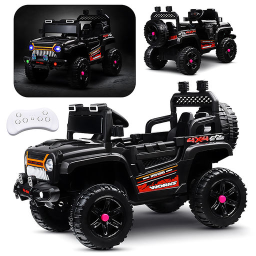 Электромобиль детский "Супер машина" (цвет черный)