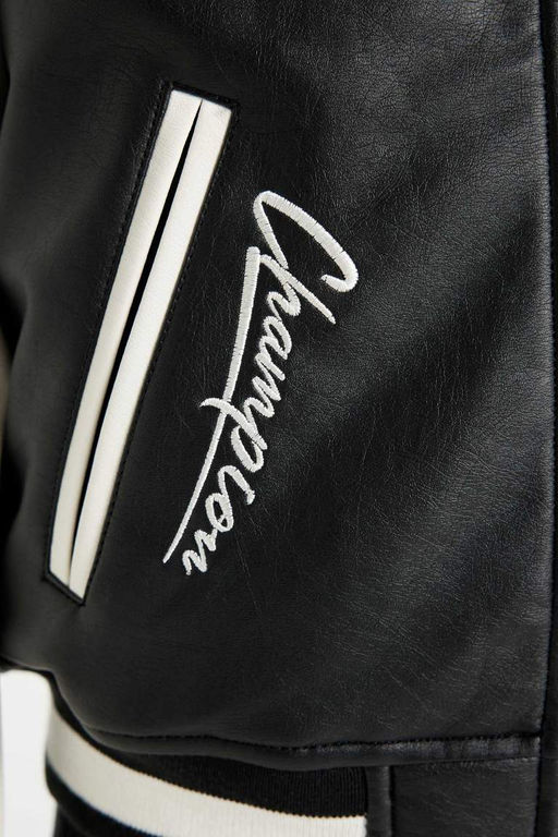 Водоотталкивающий бомбер для мальчиков с воротником-стойкой - Defacto фото 6