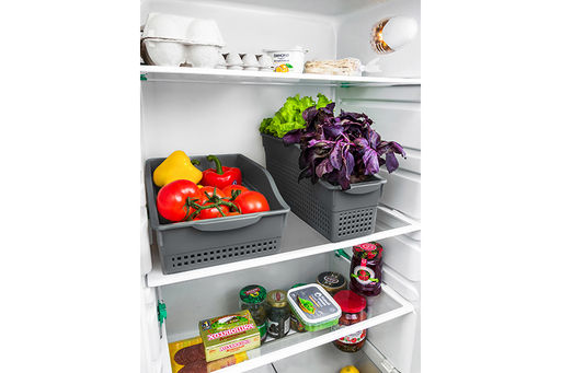 Контейнер хозяйственный 30,5*21*12,5 см Лофт серый на колесах широкий (модель 622018) - Elan gallery фото 4