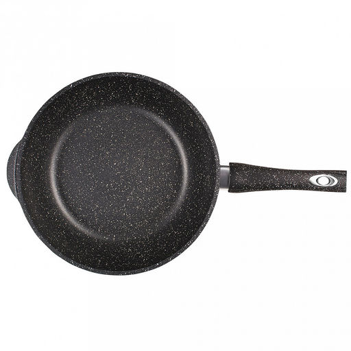 Сотейник с антипригарным покрытием д24см "Гранит", h8,2см, s0,4см, ручка из термостойкого пластика (Россия)
