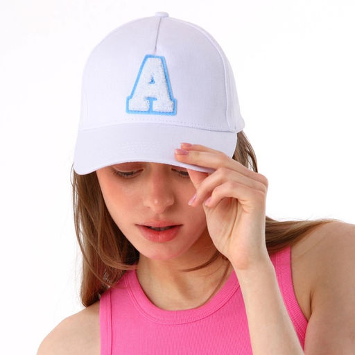 Кепка женская «A», белая, р-р 56