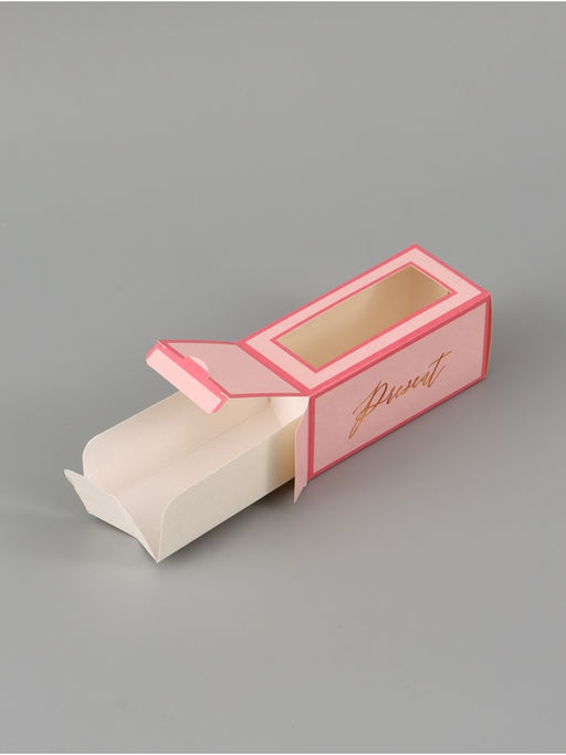 Цена за 5 шт. Коробка подарочная с окном «Подарок», 12×5.5×5.5 см, самосборная