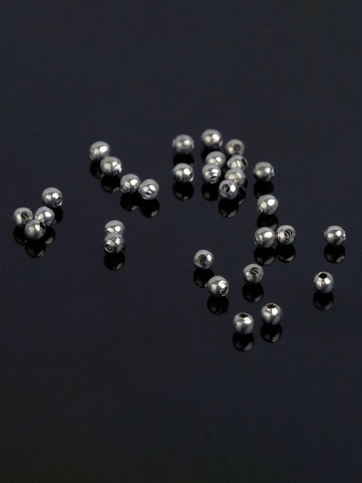 Цена за 5 шт. Кримп - зажимная бусина СМ-368, набор 30 шт. 2 мм, цвет серебро