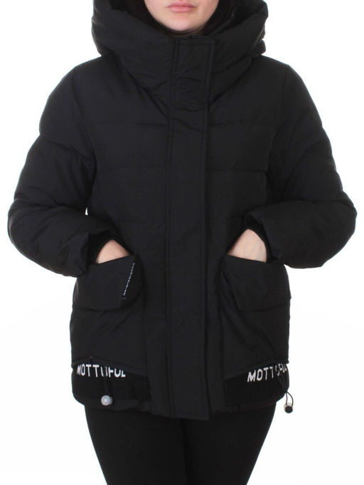 PE23-2 BLACK Куртка зимняя женская оверсайз (150 гр. холлофайбер)
