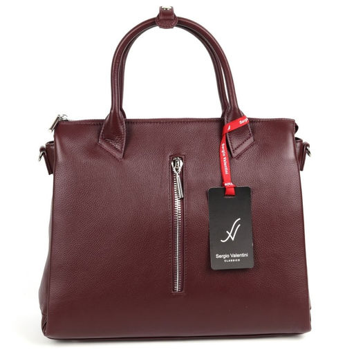 Женская кожаная сумка Sergio Valentini SV-SZ-702A Бордо  фото 2