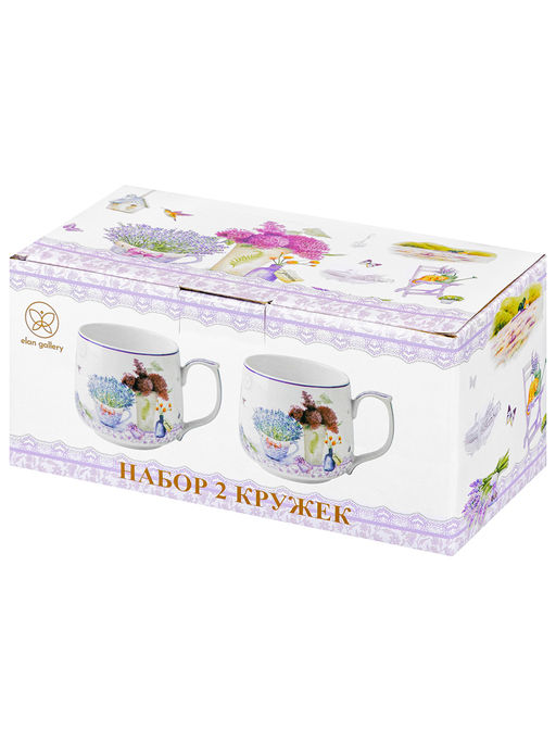 Набор кружек 2 пр. 500 мл 13,5*10*9 см Лаванда фарфор NEW BONE CHINA - Elan gallery фото 8