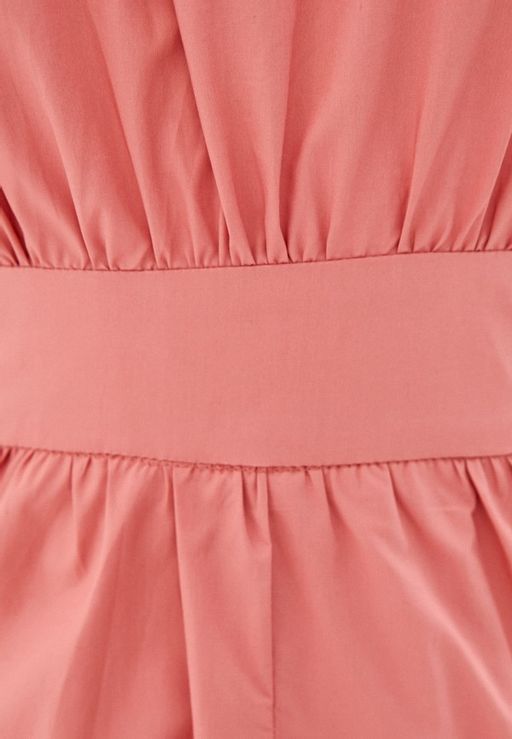 Однотонное платье-миди приглушенного розового оттенка - Incity фото 4