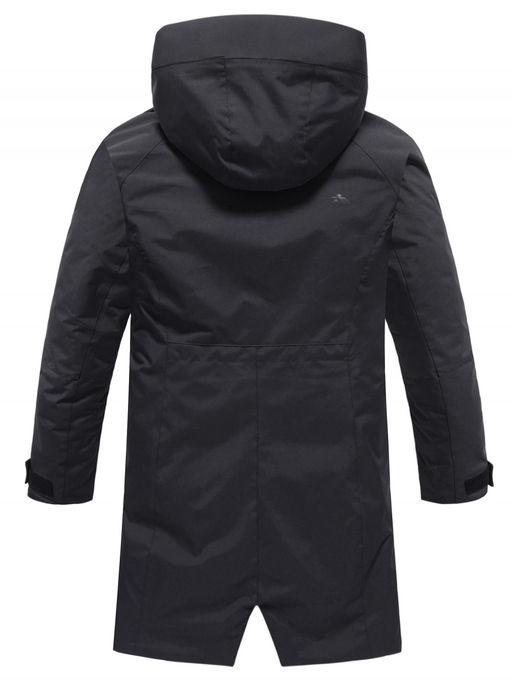 Парка зимняя женская с капюшоном черного цвета 9538-1Ch - Valianly фото 4