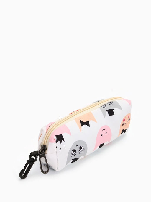 Набор: рюкзак школьный и пенал, с карманами, с принтом, размер 29?12?41 см, розовый