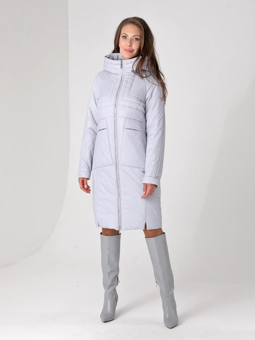 24318 Пальто дем. св.серый - Dizzyway фото 2