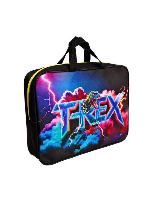 Папка с ручками текстильная А4, 360×245×70 мм, Calligrata TOP «Динозавр»