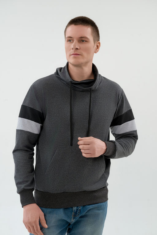 Толстовка мужская из футера Оскар темно-серый - Амадэль фото 2