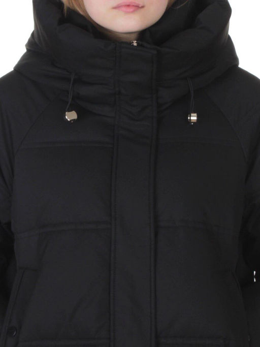 H24-620 BLACK Куртка зимняя женская (200 гр. холлофайбер)