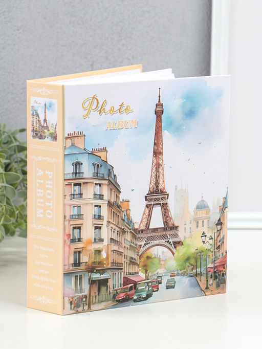 Фотоальбом на 80 фото 10×15 см «Улочка у Эйфелевой башни», в коробке, 5×19×22.8 см