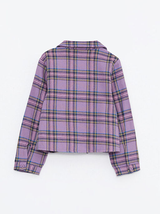 Bebe Yaka Uzun Kollu Ekose Desenli K?z Bebek G?mlek