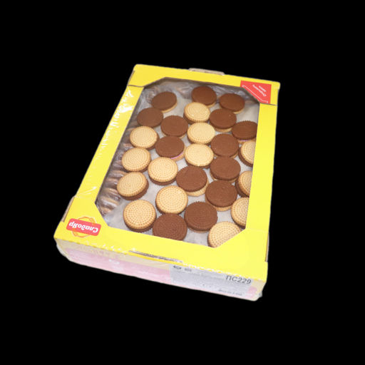 Сахарное (ПС248) мини с начинкой со вкусом КЛУБНИКА печенье вес 2 кг (Вижер)