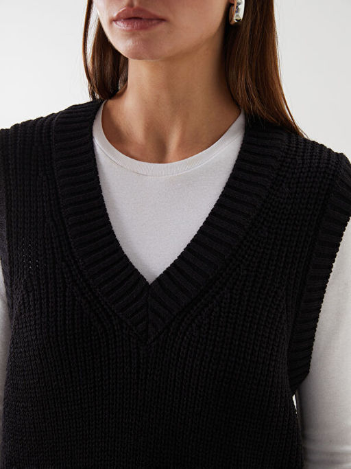 V Yaka Kad?n Triko S?veter