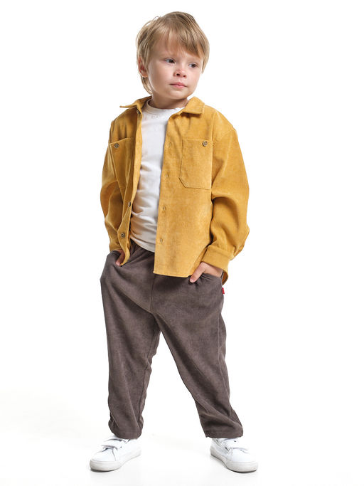 Вельветовые брюки UD 7972 коричневый - Mini maxi фото 3