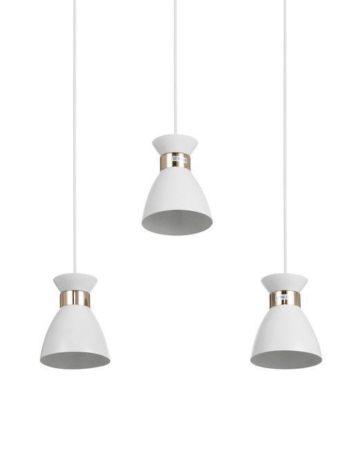 Светильник подвесной TR8466, 3хE27, 60 Вт, 55×13.5×100 см, белый