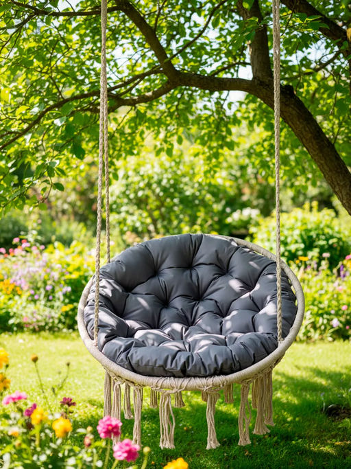 Подушка в подвесное кресло кокон и качели PO 80х80 см, оксфорд, круглая, Bio-Line