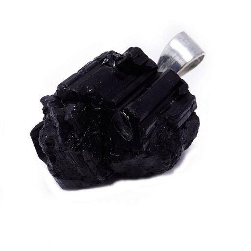 Кулон с натуральным камнем Шерл Турмалин отражает негатив и порчу, оберегает