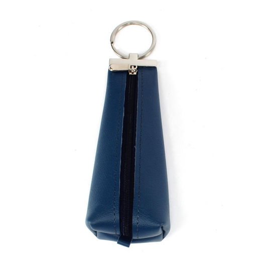 Футляр для ключей Croco-кл-503 (на молнии) натуральная кожа синий бергамо (47) 265501