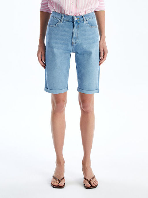 Bermuda Fit Kad?n Jean ?ort