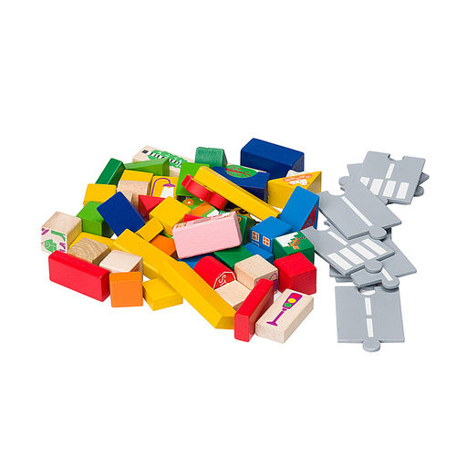 Развивающая игра "Радужный городок" (Деревянный конструктор) (Baby Step)