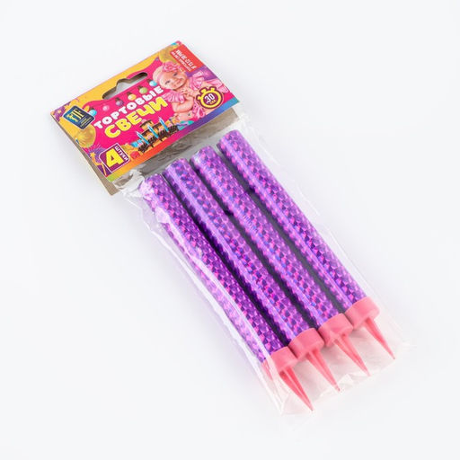 Свечи фонтаны в торт «Розовые искры», 4 шт., 12 см, горение 30 сек.