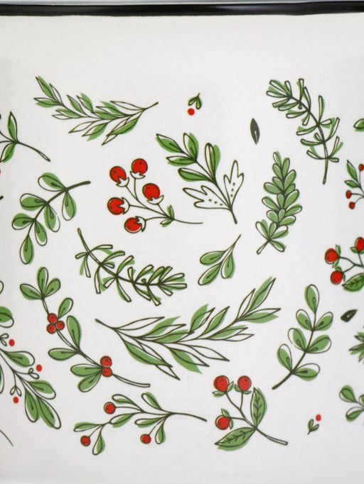 Кружка керамическая, новогодняя «Листья», 450 мл