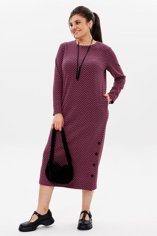 Платье ANELLI 1498/1 кармин  фото 7