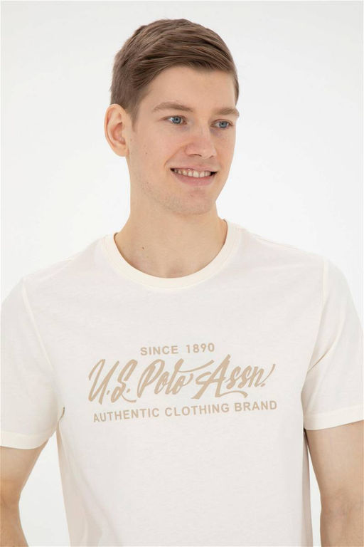Мужская футболка цвета экрю - U.s. polo assn фото 2
