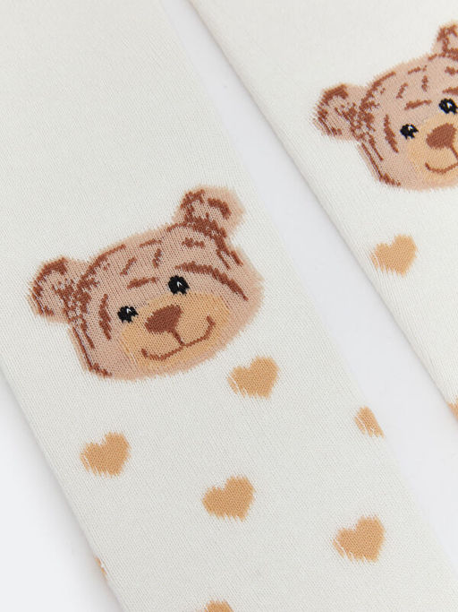 Desenli K?z ?ocuk K?lotlu ?orap