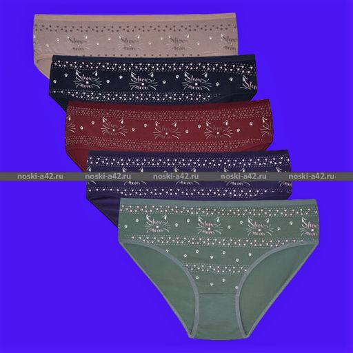 Цена за 5 шт. Трусы женские Турция большие размеры арт. 28137 (28341, 28150, 28152) 4XL (52-54) - For you фото 8