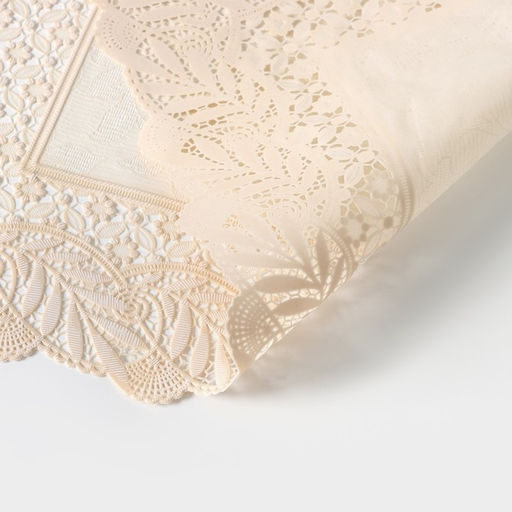 Набор салфеток ажурных для стола Доляна, 4 шт, 4630 см, ПВХ, цвет бежевый  фото 5