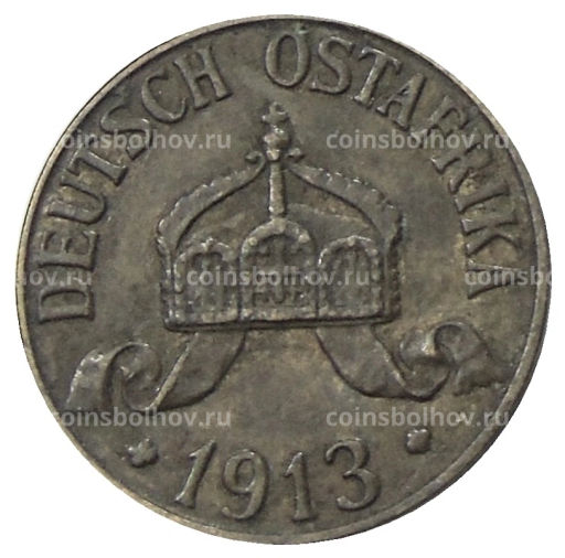 Монета 1 геллер 1913 года J Германская Восточная Африка