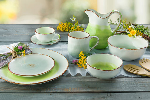 Чайная пара 2 пр. 450 мл 14*11*8,5 см Кантри, голубой ,фарфор - Elan gallery фото 8