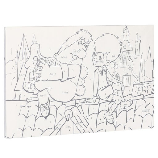 Картина по номерам для детей «Малыш и Карлсон», 20×30 см