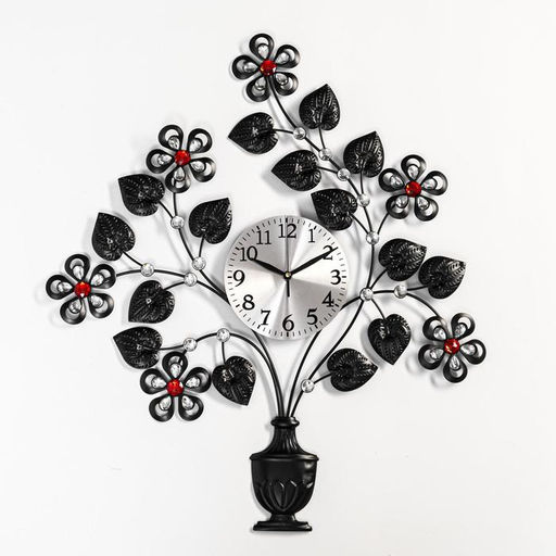 Часы настенные интерьерные «Маурен», серия: Ажур, бесшумные, плавный ход, 50×55 см, d=15 см, от батарейки 1хАА