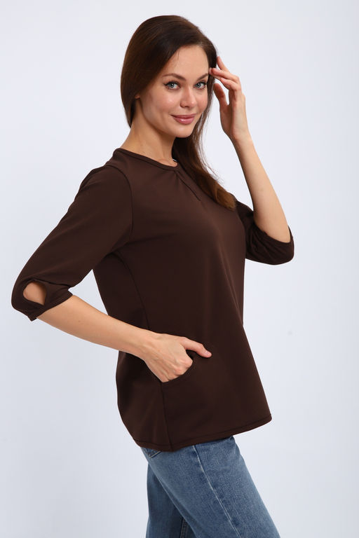 Кофта женская из футера 2-н Анфиса шоколад