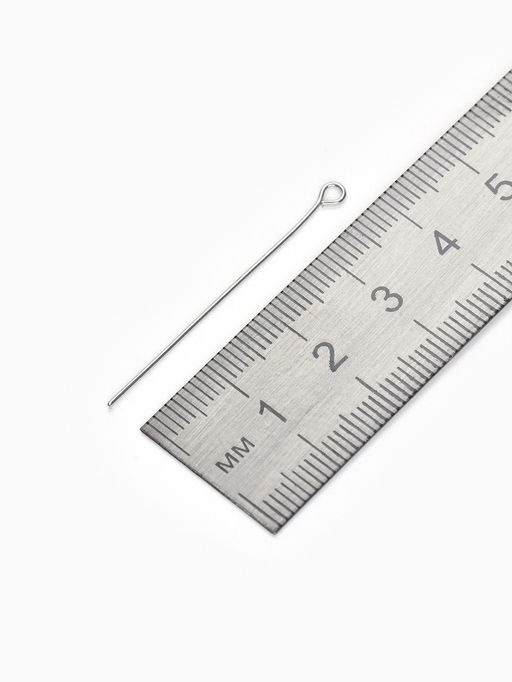 Штифт с петлёй СМ-1087, 4 см, упаковка 100 г, цвет серебро