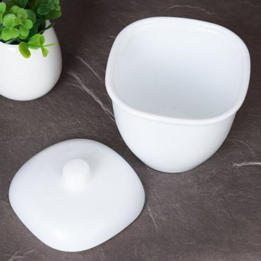 Сахарница 300 мл квадратная белая А / TZ40XN (WHITE) квадратная /уп 48/ - Галеонтрейд фото 2