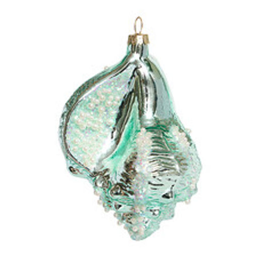Ракушка Лотария бирюзовая (стекло) 8х7х12 см - Holiday classics фото 2