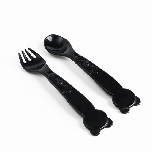 Тарелка M&B «Люблю есть», на присоске 250 мл, в наборе вилка, ложка