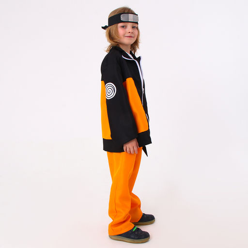 Карнавальный костюм «Ниндзя»: куртка, штаны, повязка, кунаи, рост 134–146 см