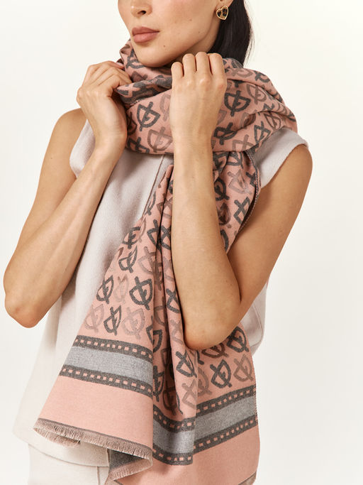 в составе ШЕРСТЬ  и КАШЕМИР Большой, мягкий, теплый  двусторонний палантин - Tantino фото 9