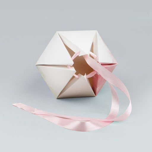 Цена за 5 шт. Переноска - шестиугольник для цветов Для тебя!, белая 15 х 35 х 15 см - Дарите счастье фото 3