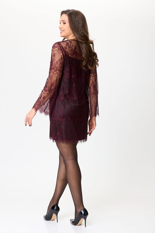 Платье Anastasia Mak 1188 бордо  фото 9