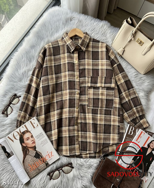 Рубашка женская в клетку - Bruno фото 7